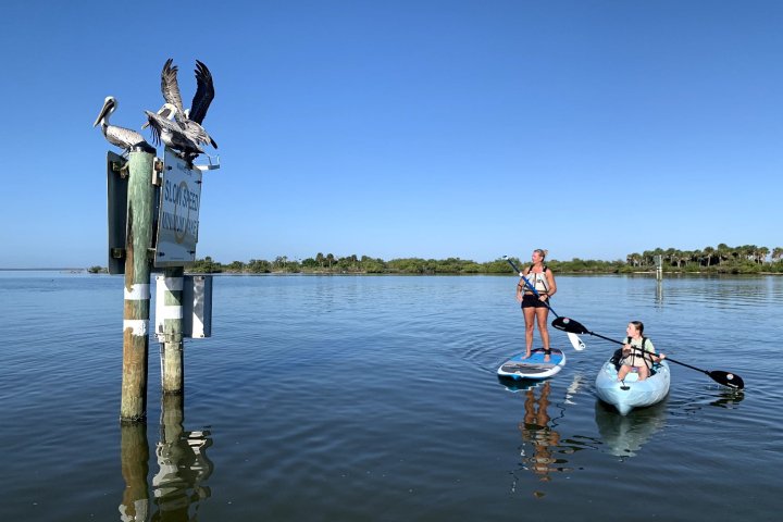 a person standing next to a body of water