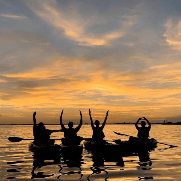 a sunset over a body of water