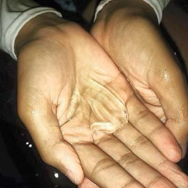 a close up of a person