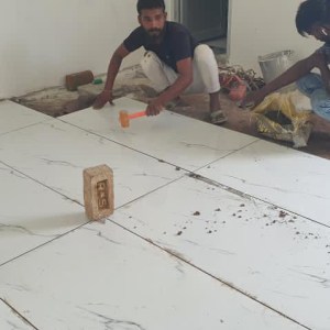 a man standing on the floor