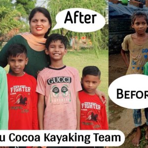 Budhia Singh et al. posing for the camera