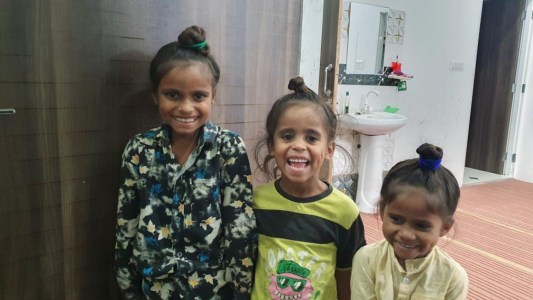 a child looking at the camera