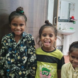 a child looking at the camera